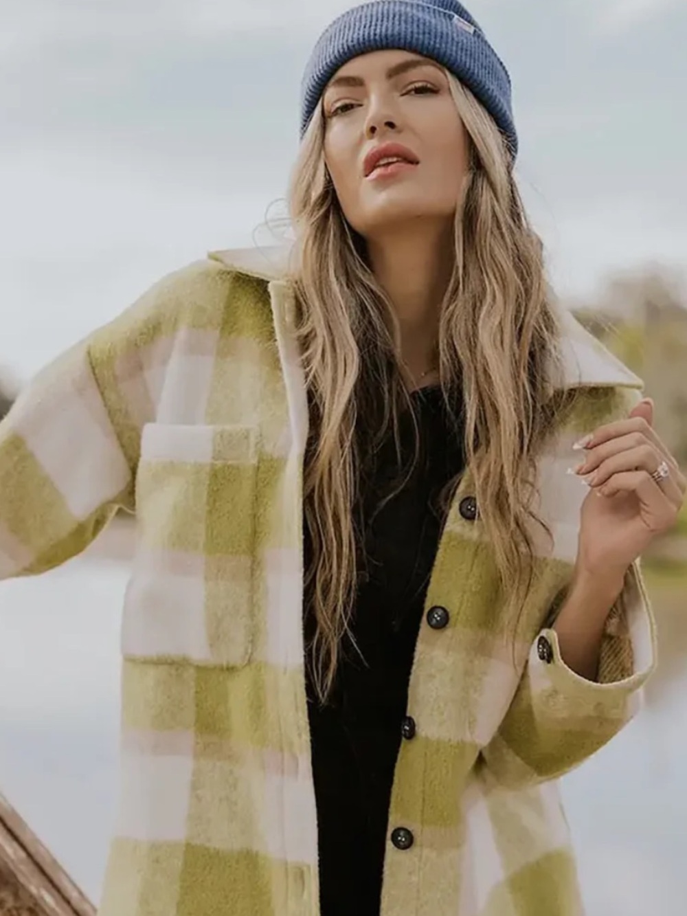 Roolee The Winifred Olive & Cream Plaid Shacket